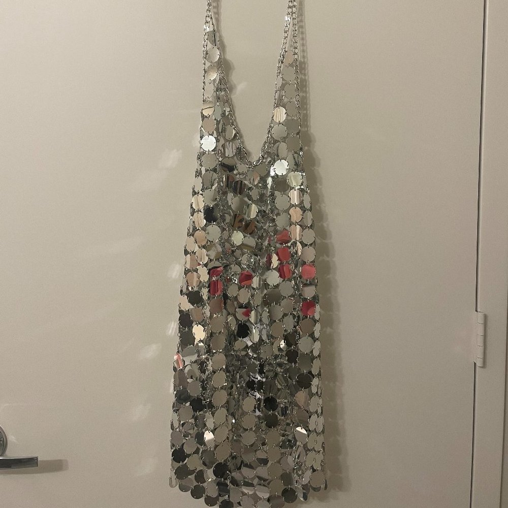 12th Tribe Silver Disco Dress